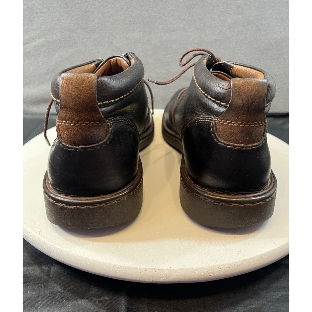 Clarks Stratton Limit Chukka Ankle Boots Lace Up Brown Leather Men Size 11.5